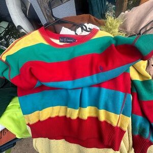 Ralph Lauren Vibrant Striped Crewneck